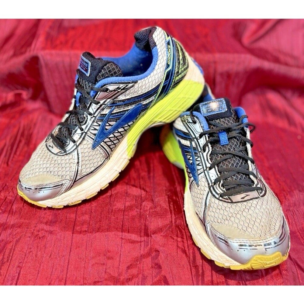 Womens Brooks MOGO Addiction GTS 15 Silver/Blue Sneakers  Running Shoes sz 6.5M